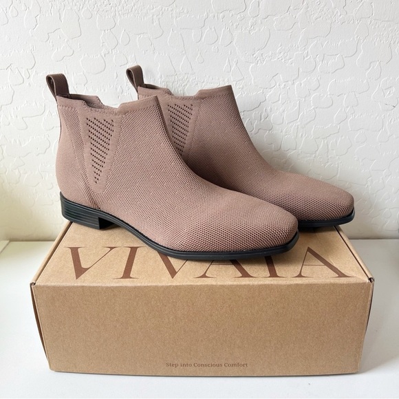 VIVAIA Square Toe Ryan Pro Slip on Water-Repellent Ankle Boots Espresso